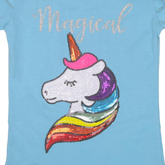 Girls T-Shirt H/S Magical - Sky Blue