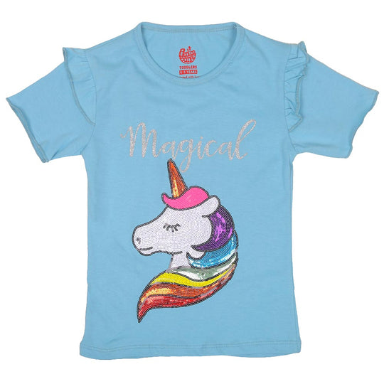 Girls T-Shirt H/S Magical - Sky Blue