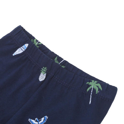 Infant Girls Printed Tights Pineapple - NAVY