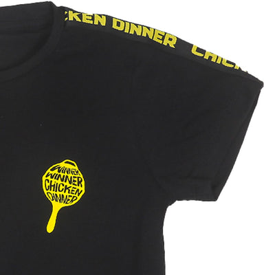 Boys T-Shirt H/S Chicken Dinner - Black