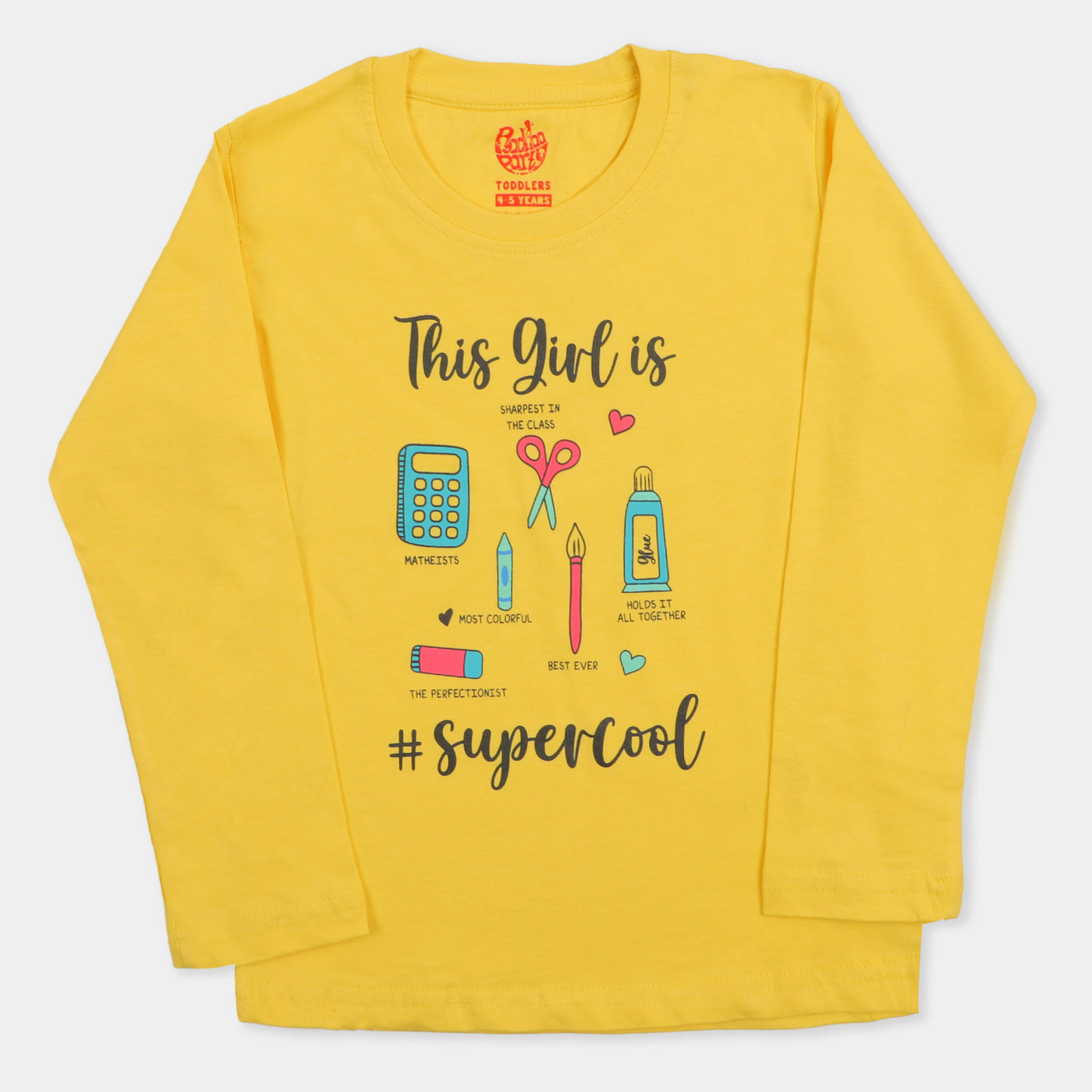 Girls T-Shirt F/S Supercool - Min-Yellow