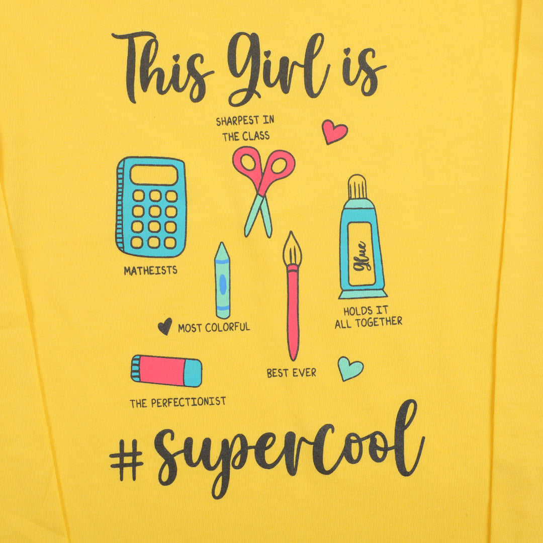 Girls T-Shirt F/S Supercool - Min-Yellow