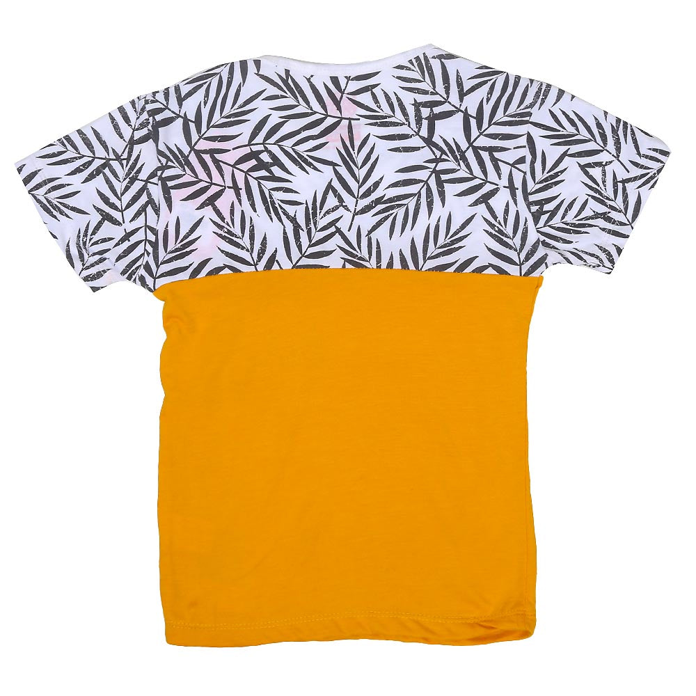 Boys T-Shirt H/S Floral Aop - Citrus