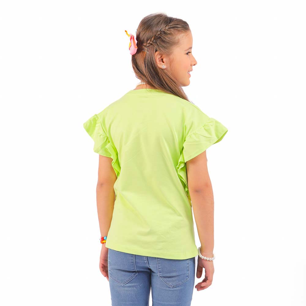 Girls T-Shirts H-S Summer Party - Neon Green