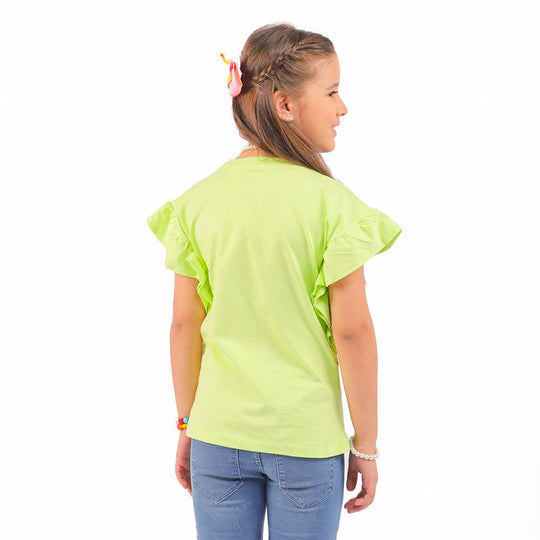 Girls T-Shirts H-S Summer Party - Neon Green