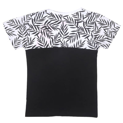 Boys T-Shirt H/S Floral Aop - Black