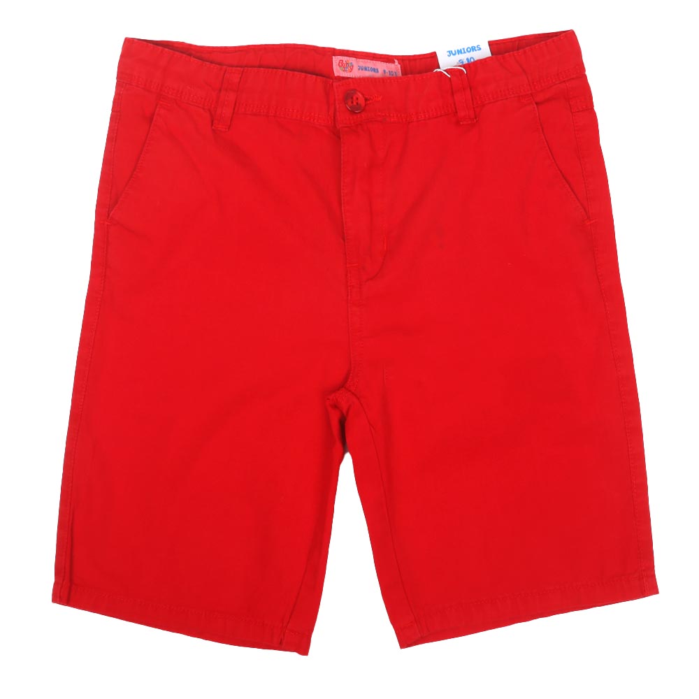 Boys Short Cotton Basic Colored - Red