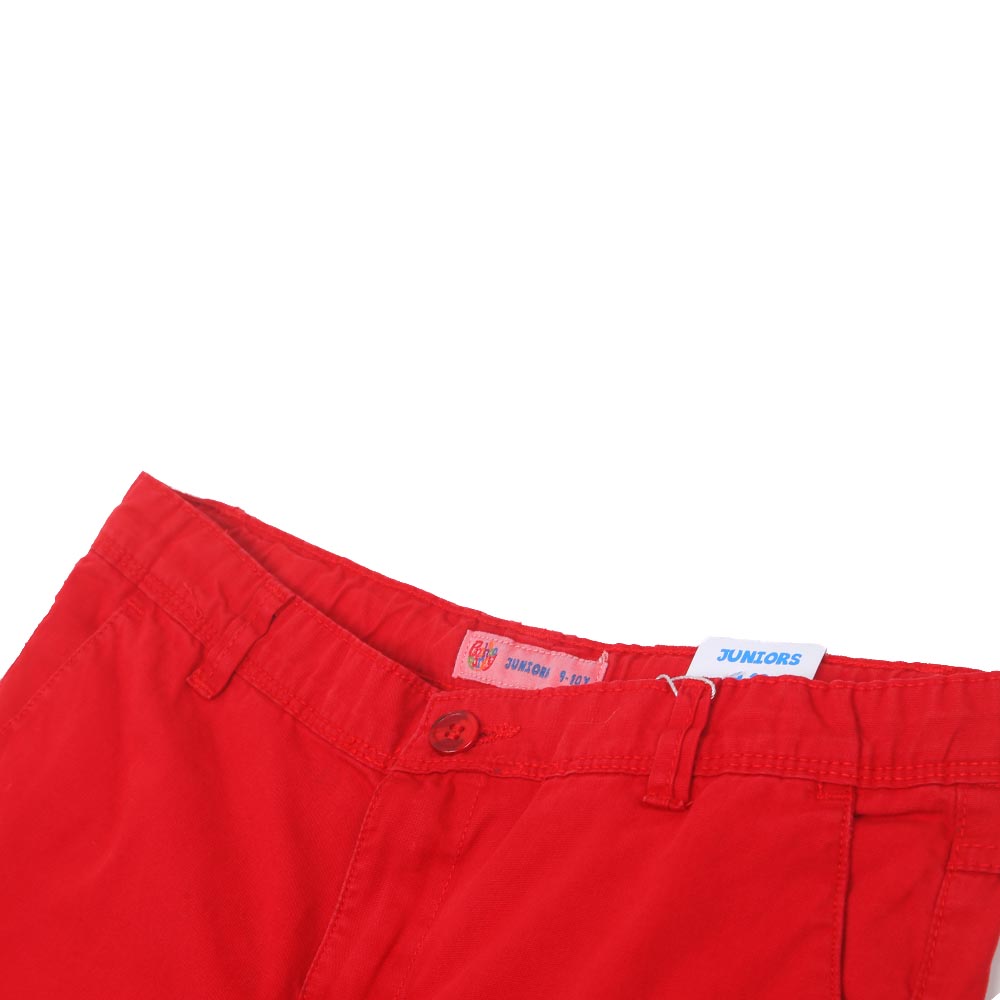 Boys Short Cotton Basic Colored - Red