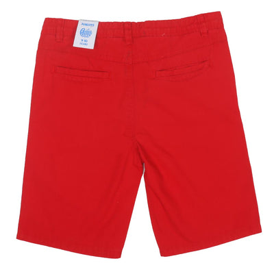 Boys Short Cotton Basic Colored - Red