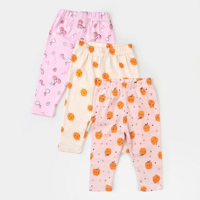 Infant Girls Rib Pyjamas Pack Of 3 - Multi