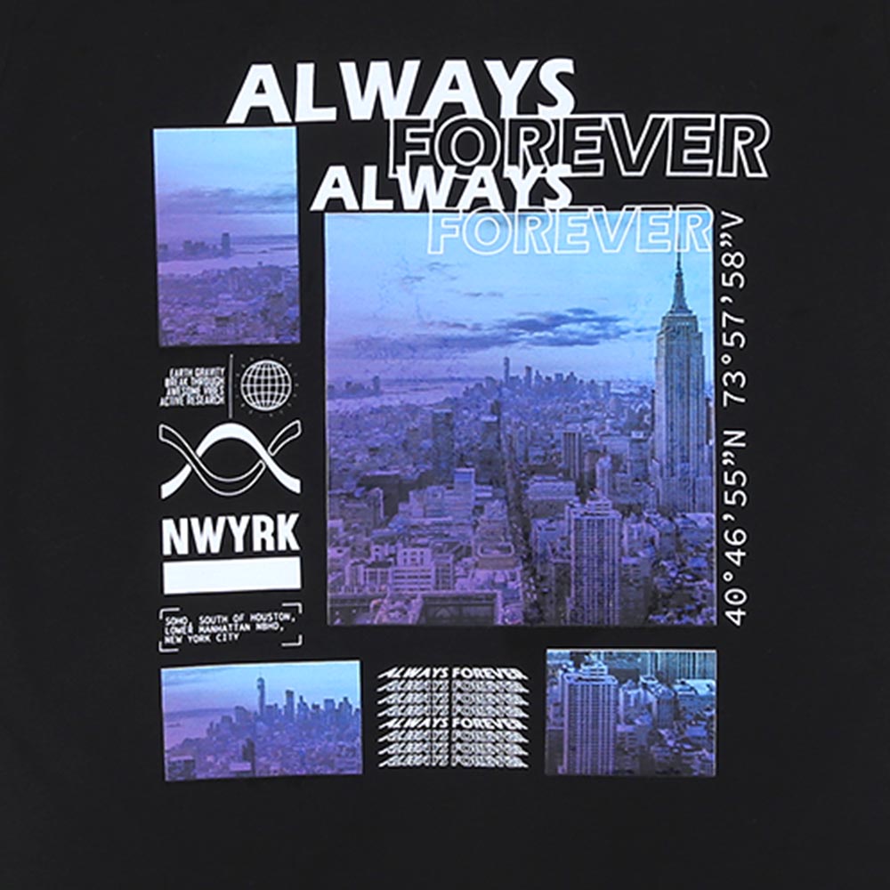 Boys T-Shirt H/S Always Forever - BLACK