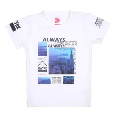 Boys T-Shirt H/S Always Forever - White