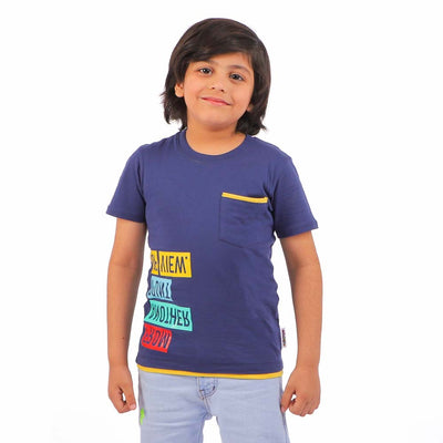 Boys T-Shirts H-S Another View - Navy