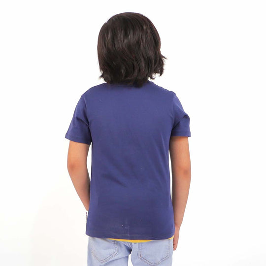 Boys T-Shirts H-S Another View - Navy