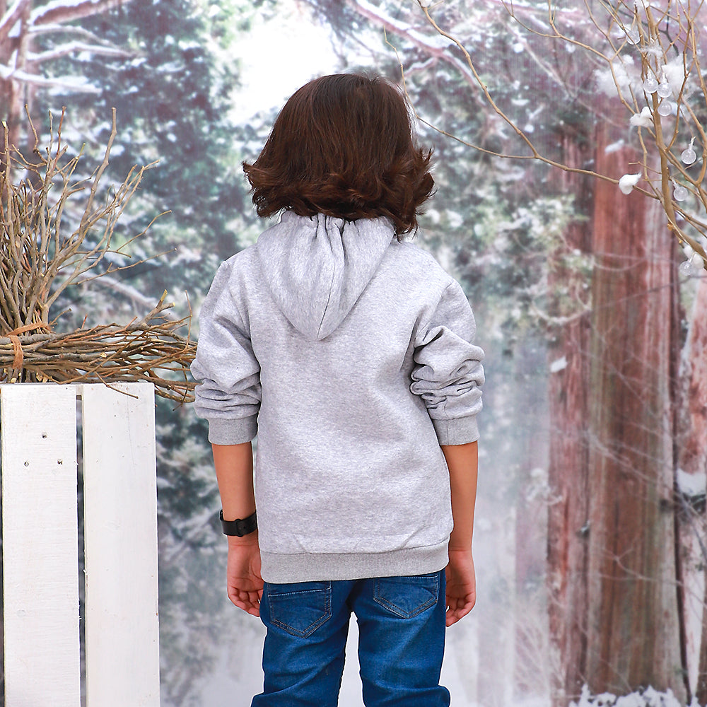 Zipper Jacket For Boys - Grey