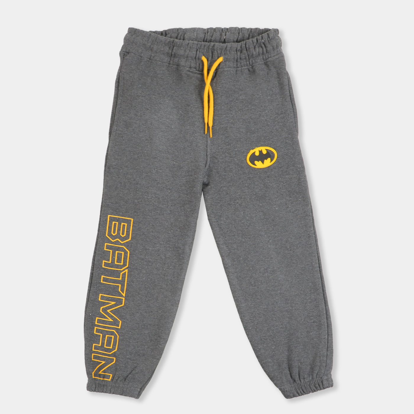 Boys Terry And Fleece Pajama Logo Print- CHARCOAL