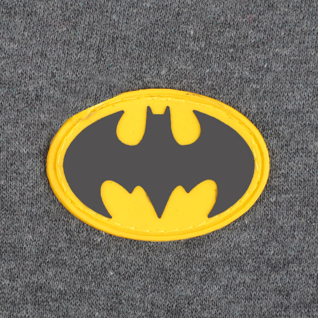 Boys Terry And Fleece Pajama Logo Print- CHARCOAL