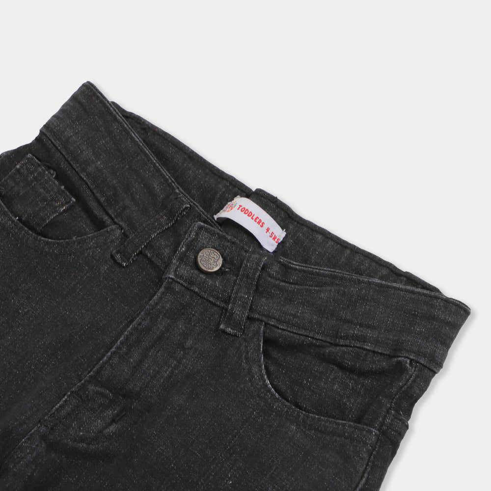 Basic Black Denim Pant For Girls