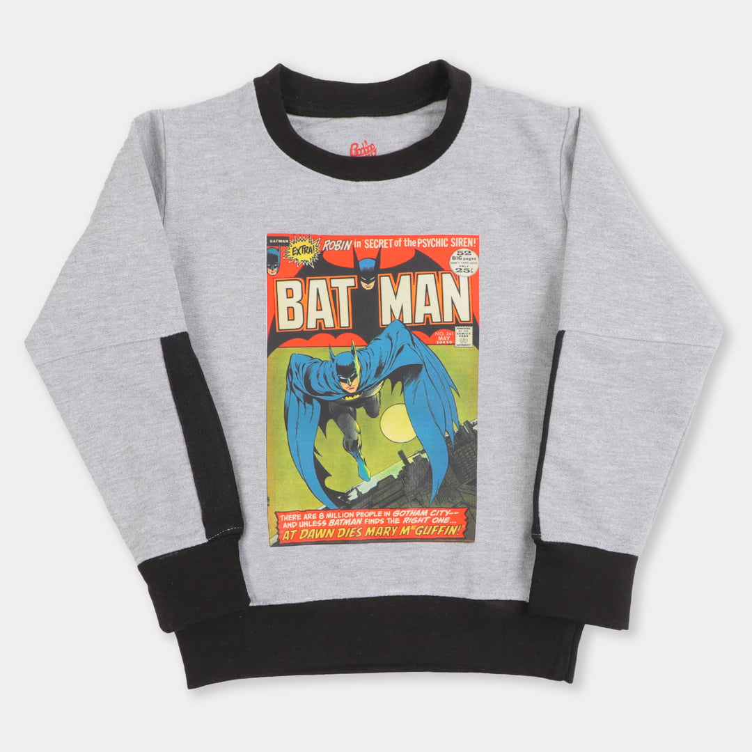 Boys Sweatshirt Cartoon Character - Grey