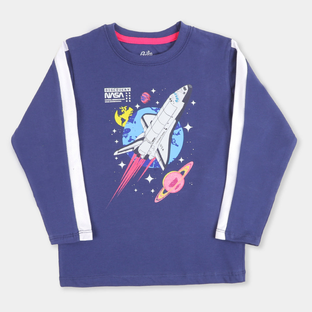 Girls T-Shirt Nasa Mesh - Navy Blue