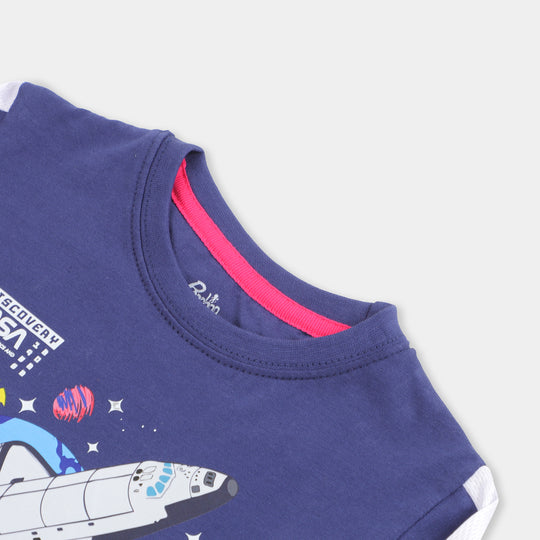 Girls T-Shirt Nasa Mesh - Navy Blue