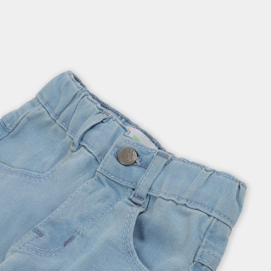 Infant Girls Pant Denim Love - Ice Blue