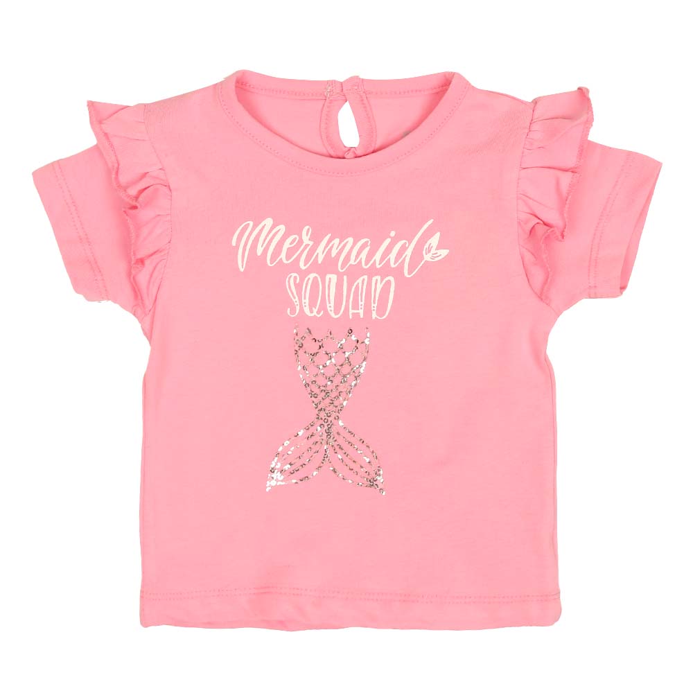 Infant Girls T-Shirt Mermaid - Pink Lemon