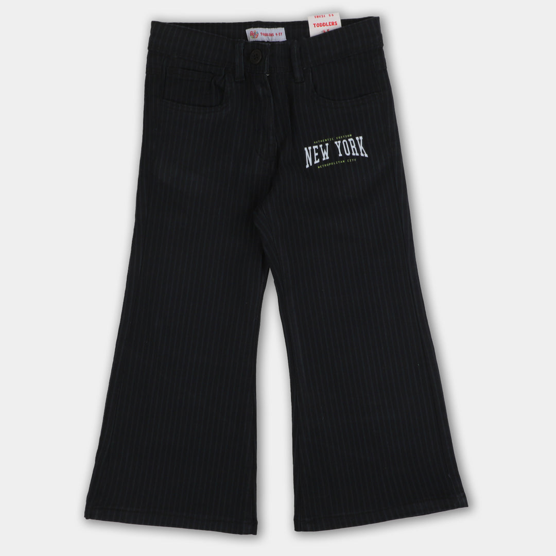 Girls Pant Cotton New York - BLACK