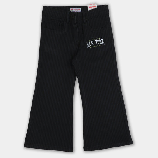 Girls Pant Cotton New York - BLACK