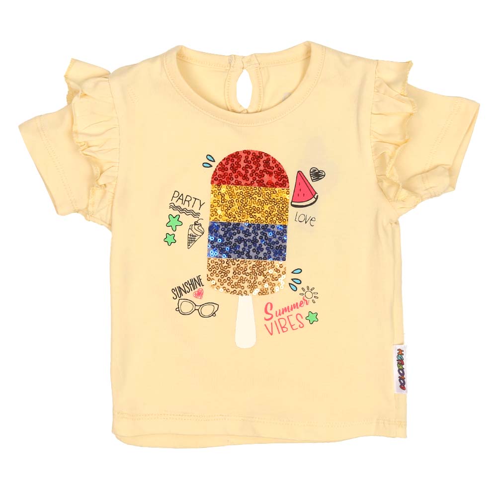 Infant Girls T-Shirt Summer Vibes - Cream