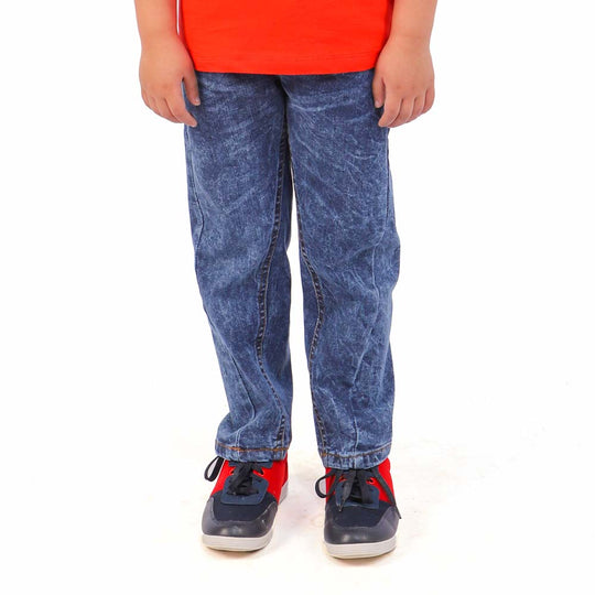 Boys Pant Denim Panels - Blue