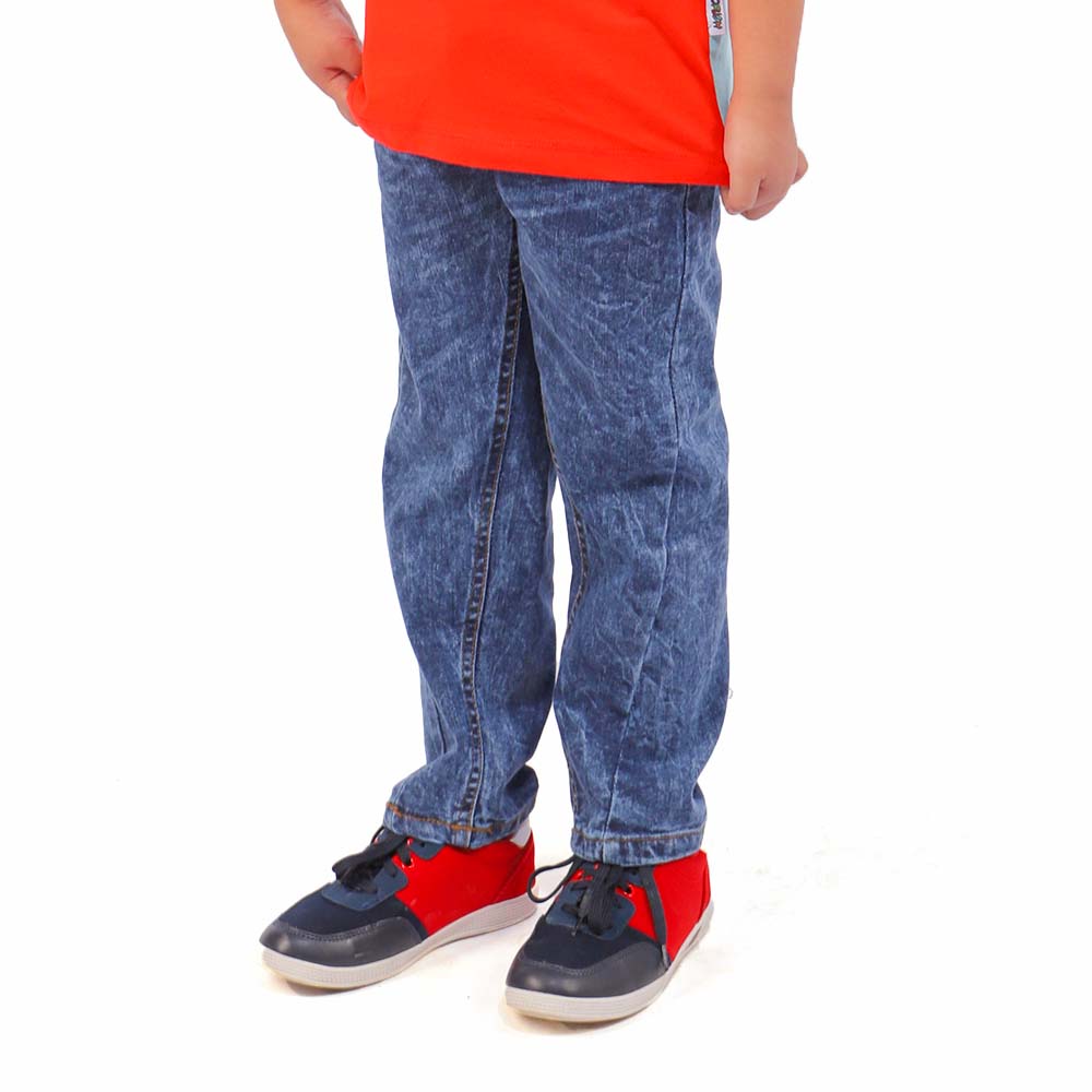 Boys Pant Denim Panels - Blue