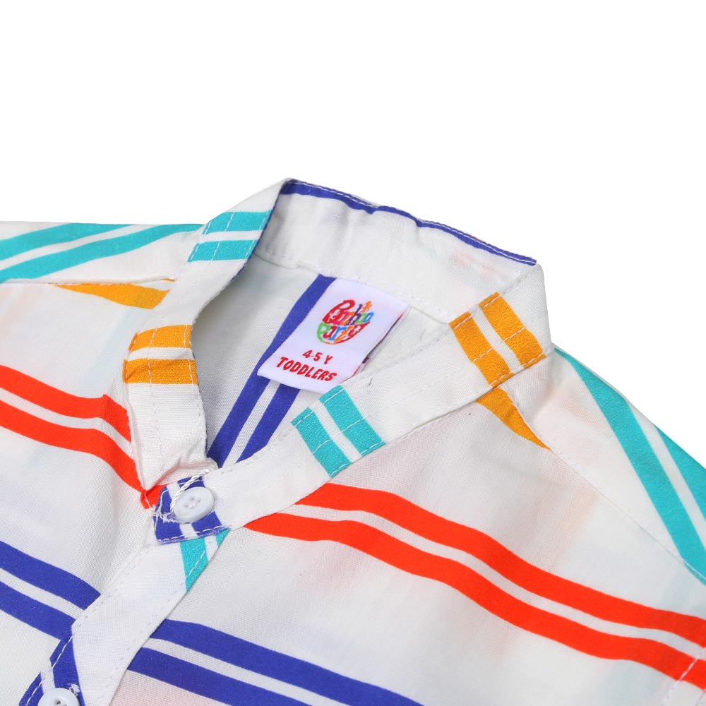 Adventure Begin Casual Shirt For Boys - Stripes