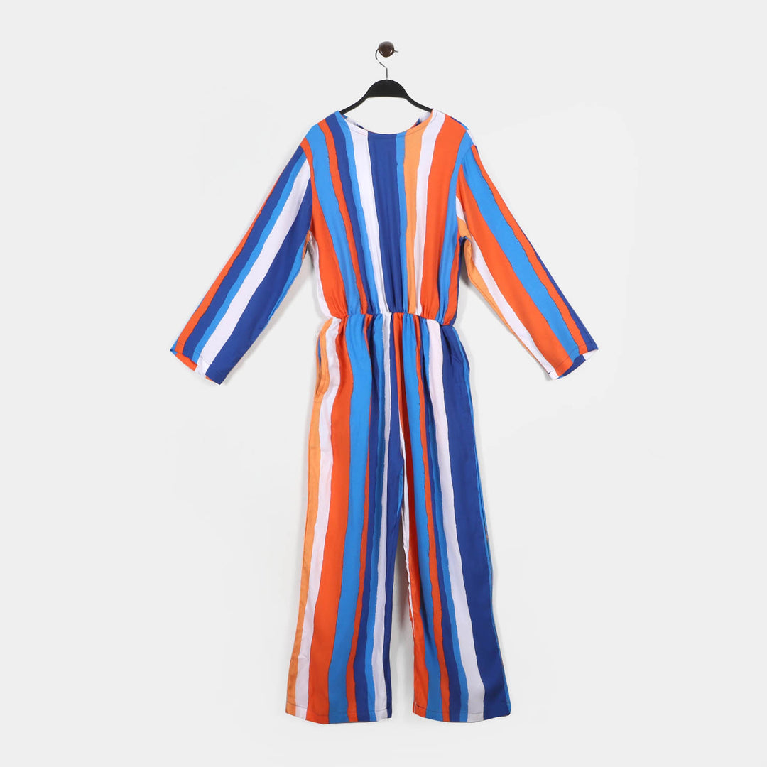 Teens Girls Jumpsuit - Multi Stripes