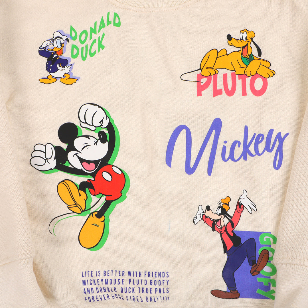 Boys Sweatshirt Cartoon Character - Winter White