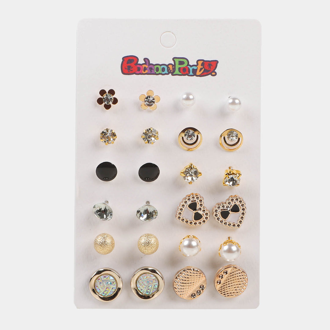 12 Pairs Charming Ears Tops For Girls