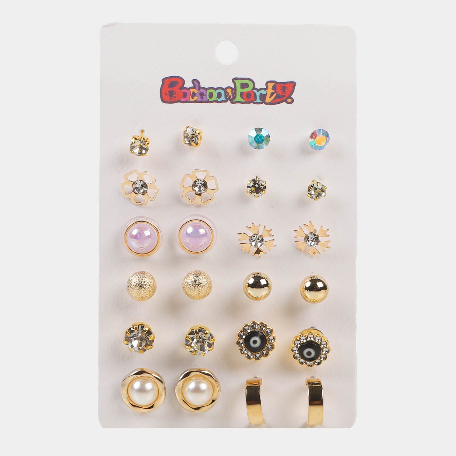 12 Pairs Charming Ears Tops For Girls Price in Pakistan | Bachaa Party