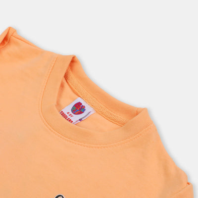 Boys Sweatshirt Round Neck - Peach