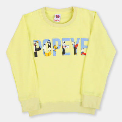 Boys Sweatshirt with Soft Rip - Sunny Lime