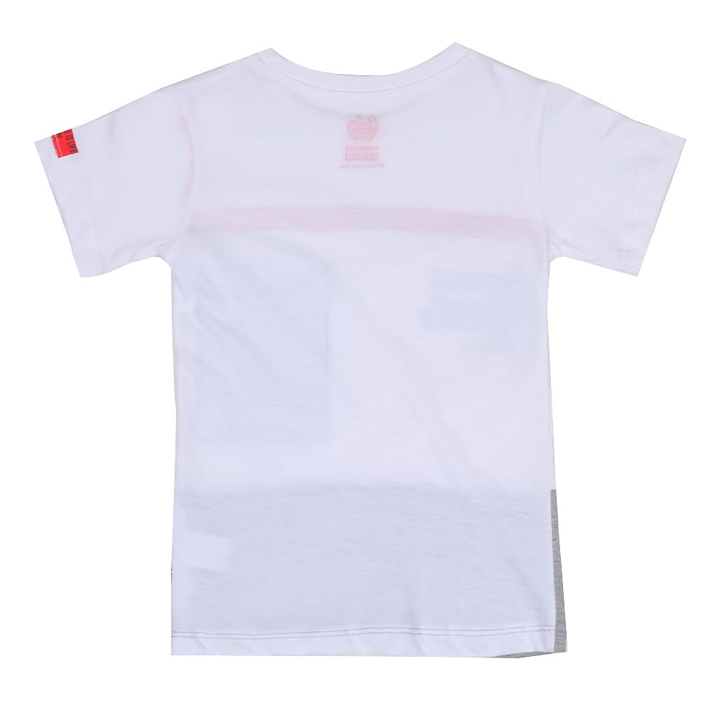 Boys Cotton T-Shirt Be Yourself - White