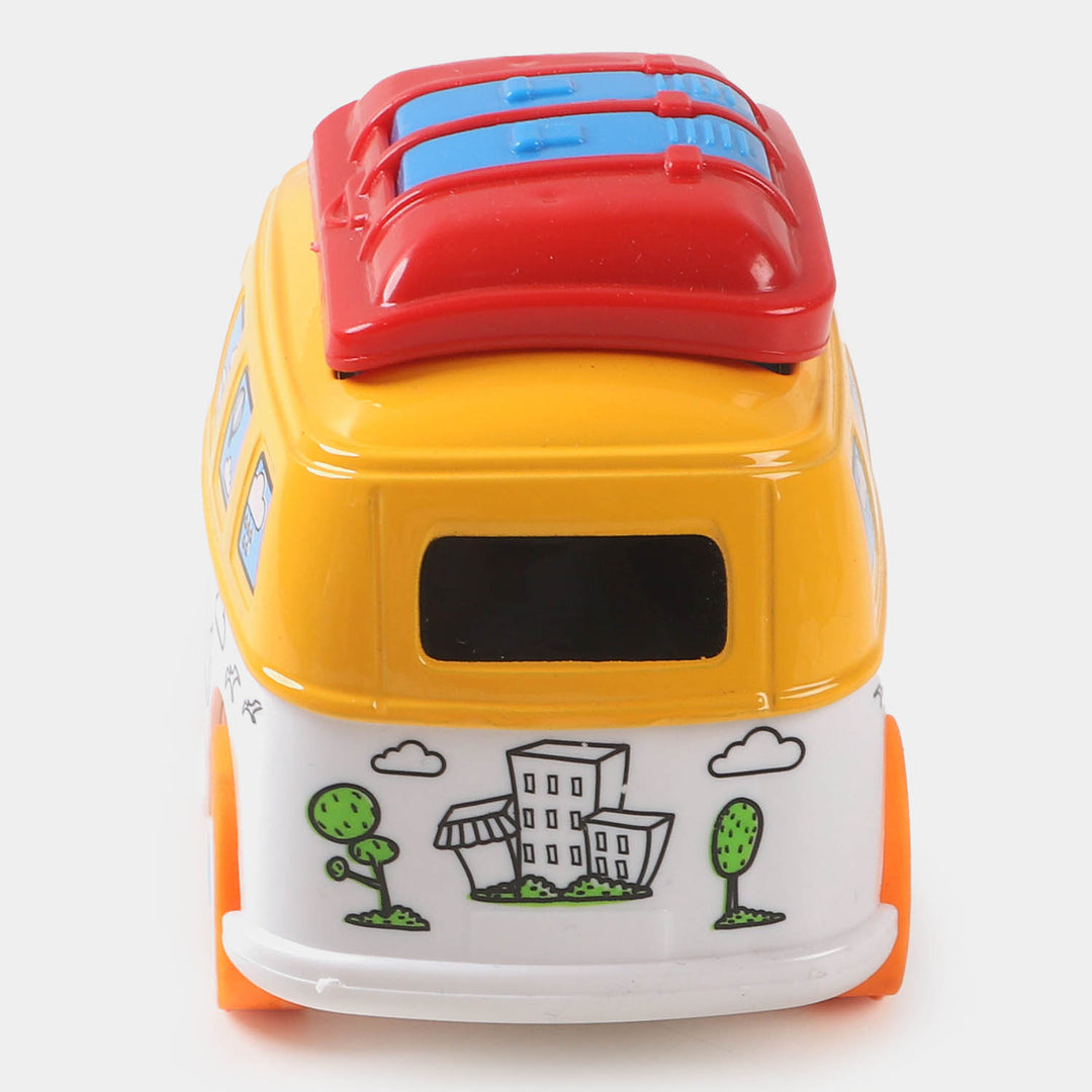 Die Cast Mini Bus Model Toy For Kids