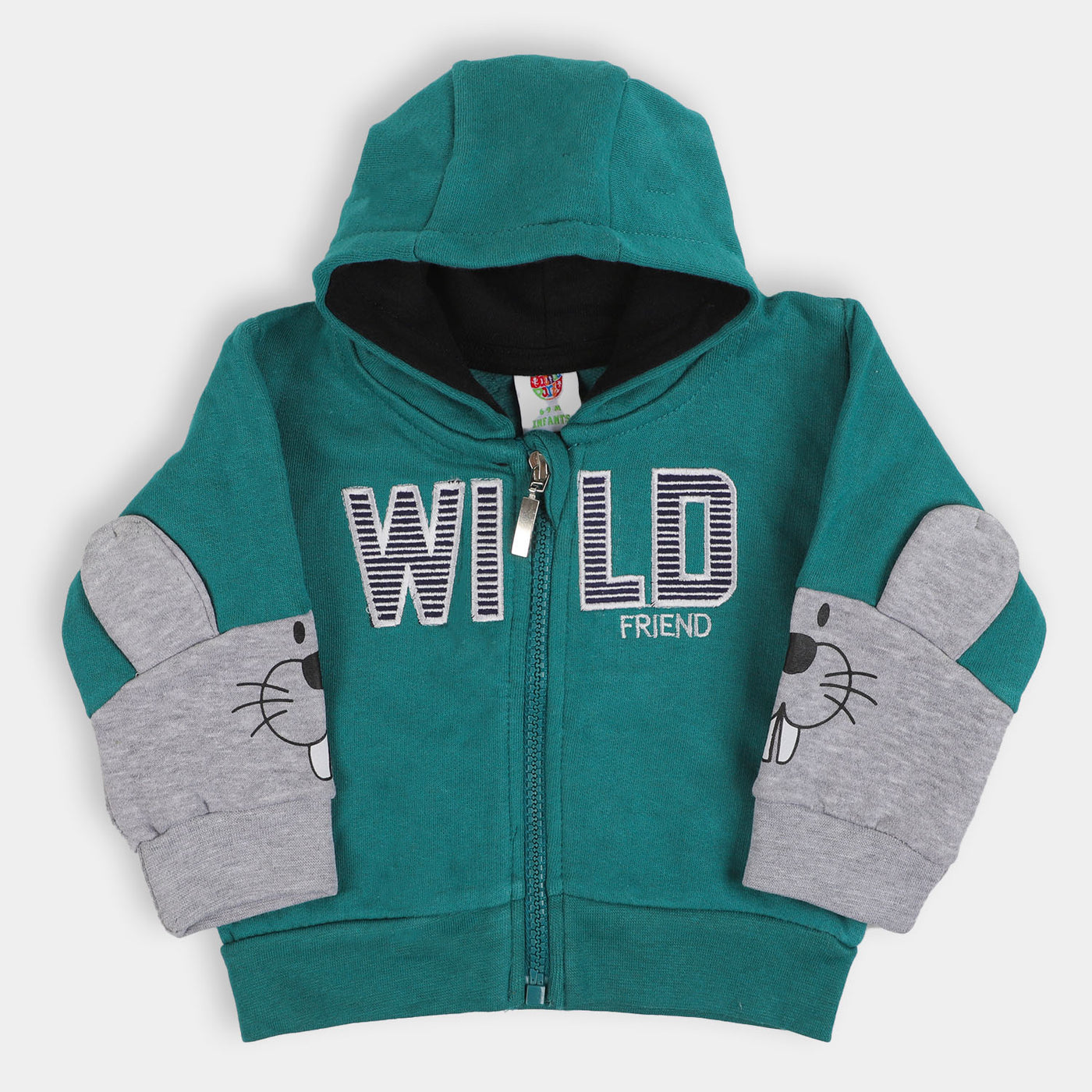 Infant Boys Hooded Knitted Jacket Wild - Green