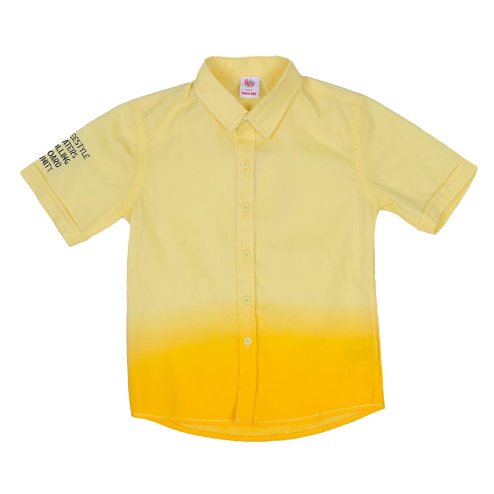 Boys Casual Shirts Dip N Dye - T.Yellow