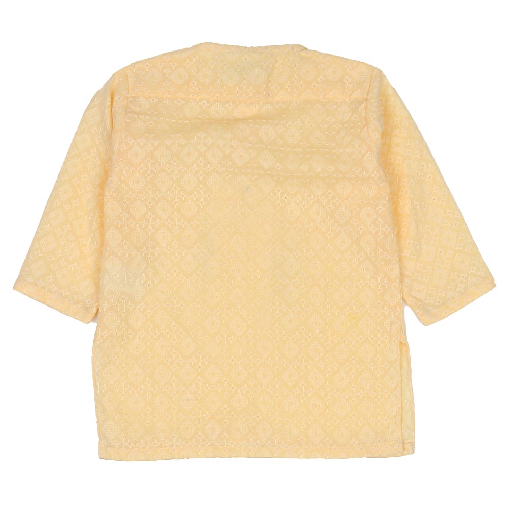 Infant Boys Chicken Kurta - Yellow