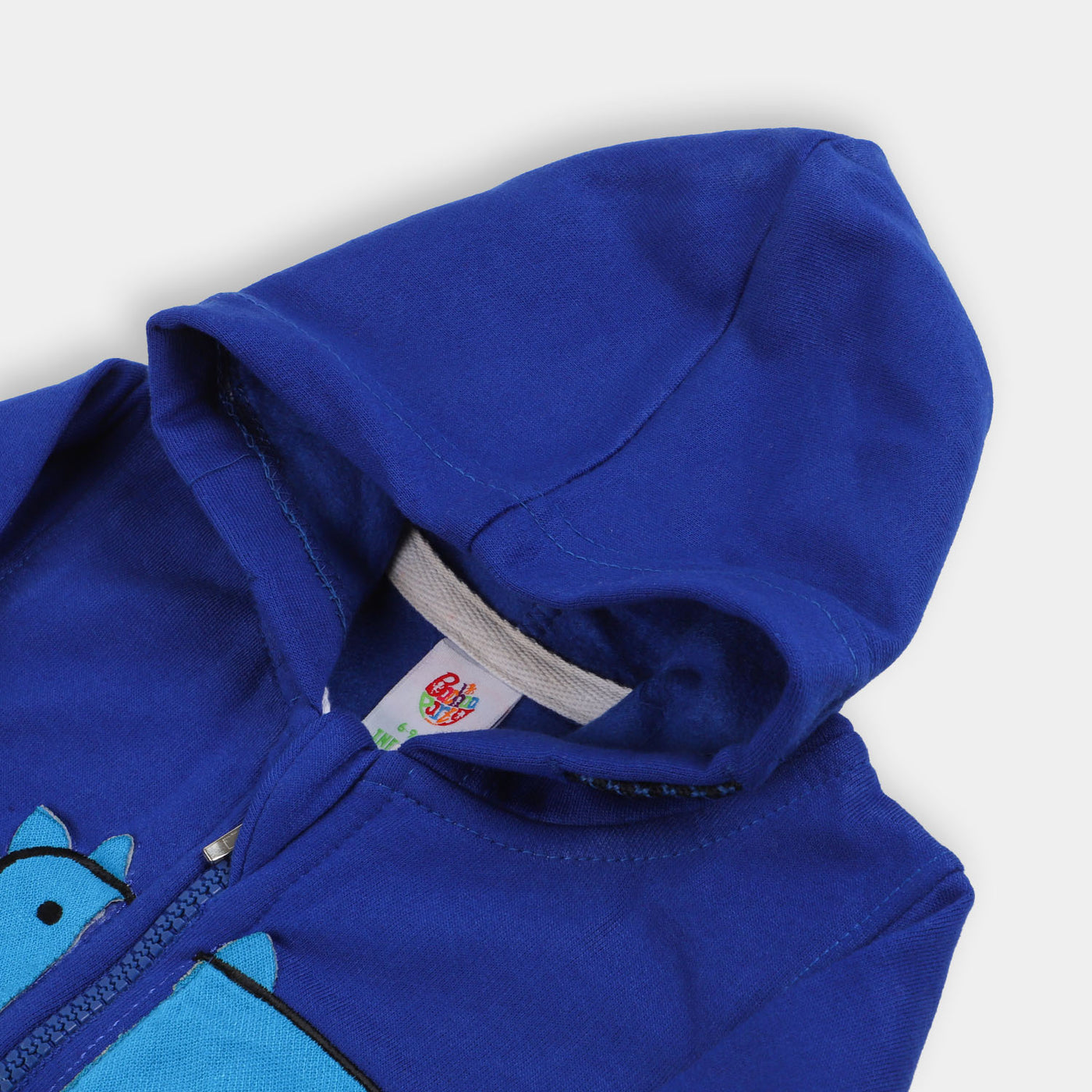 Infant Boys Knitted Hooded Jacket Dino - Royal Blue