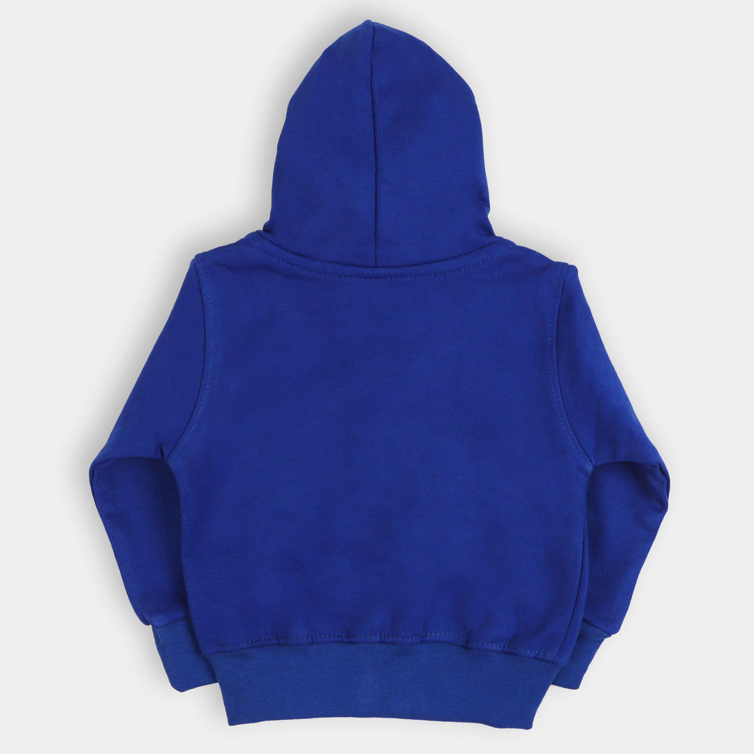 Infant Boys Knitted Hooded Jacket Dino - Royal Blue