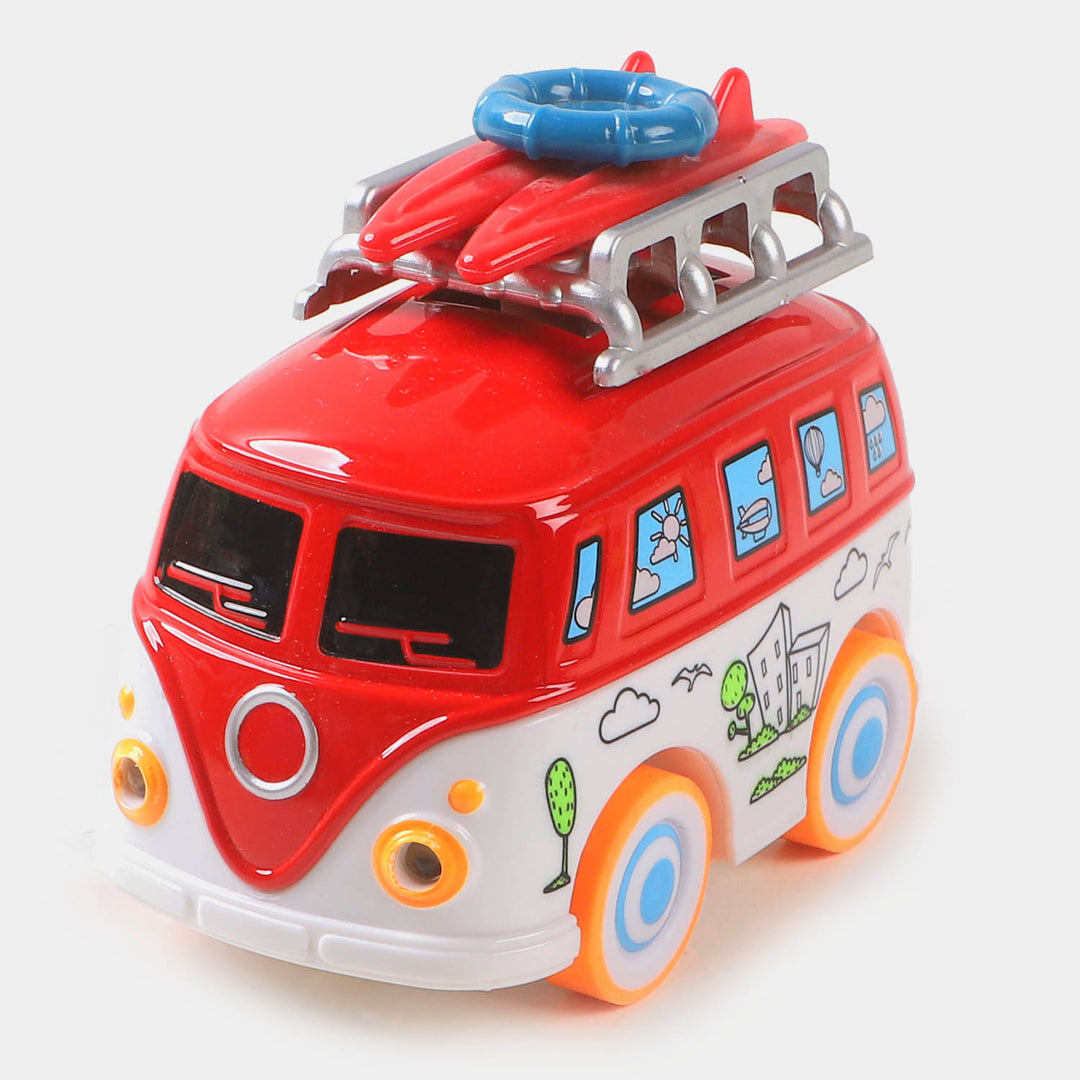 Die Cast Mini Bus Model Toy For Kids