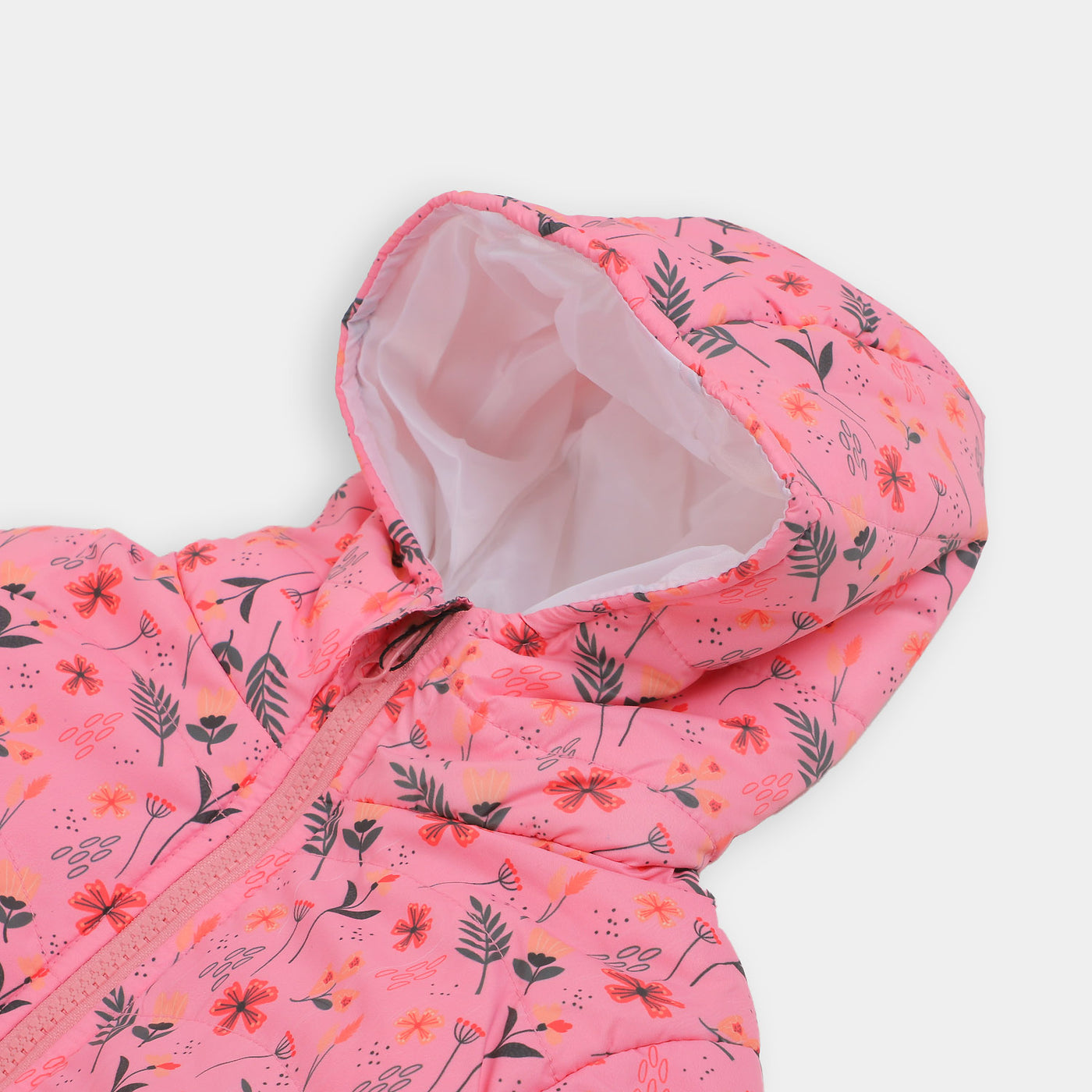 Girls Hooded & Zipper Jacket - Hot Pink