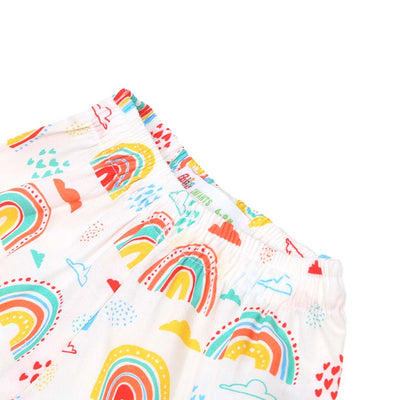 Infant Girls 2pcs Suit AOP Rainbow - White
