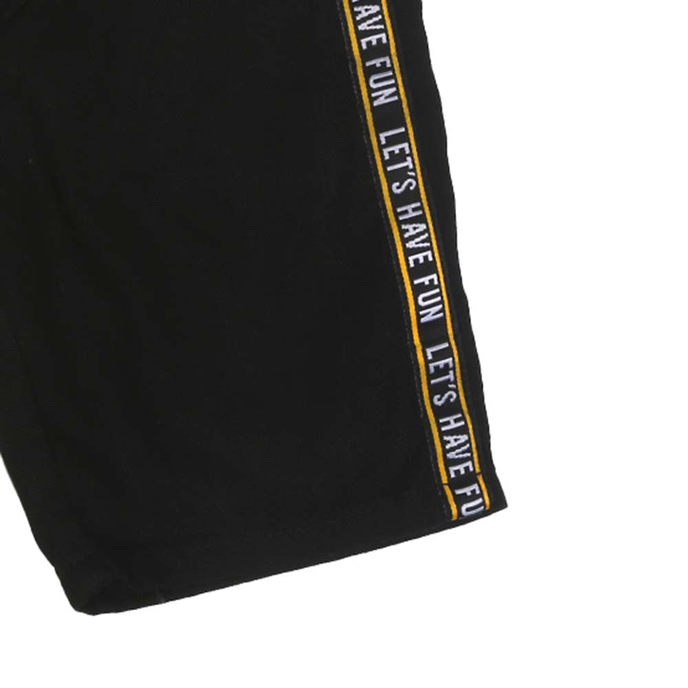 Boys Short Denim Let's Have Tape - BLACK